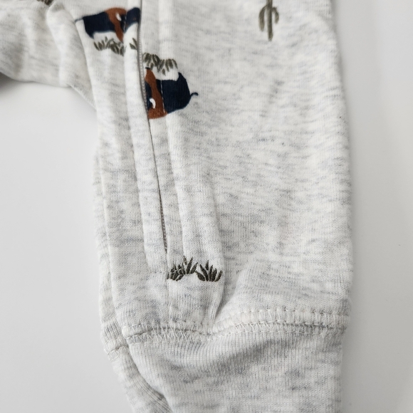 Carter's Light Gray Animal Print Footie - Picture 3 of 6